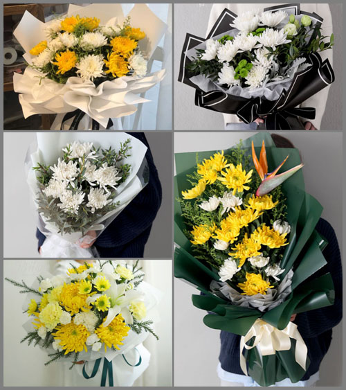 湖北黄冈市黄梅县濯港镇刘圩村白事花束代送